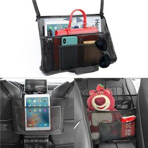 Car Net Pocket Handbag Holder Between Seats, Car Organizer Handbag Purse Holder